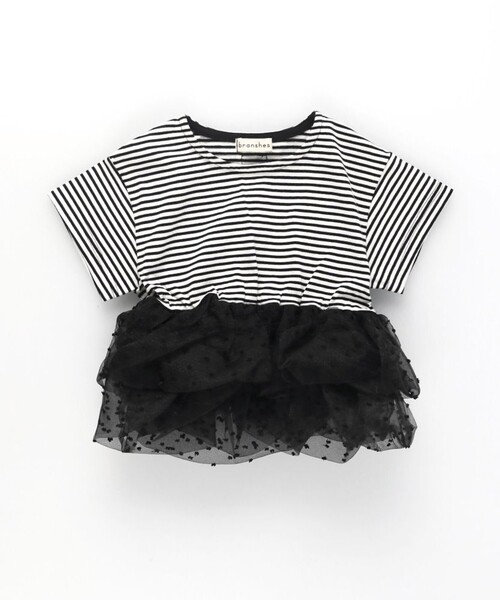 BRANSHES（ブランシェス）の「【b.+A】金子綾/ドットフリル付きチュニック（チュニック・キッズ・オフホワイト/その他/ブラック・150/120/100/90/140/130/110）」の11枚目の写真
