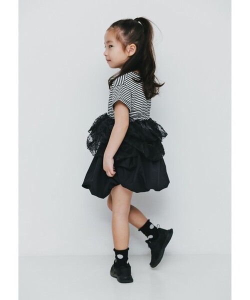BRANSHES（ブランシェス）の「【b.+A】金子綾/ドットフリル付きチュニック（チュニック・キッズ・オフホワイト/その他/ブラック・150/120/100/90/140/130/110）」の12枚目の写真