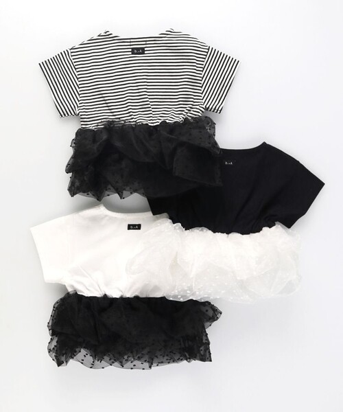 BRANSHES（ブランシェス）の「【b.+A】金子綾/ドットフリル付きチュニック（チュニック・キッズ・オフホワイト/その他/ブラック・150/120/100/90/140/130/110）」の13枚目の写真