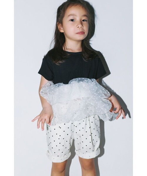 BRANSHES（ブランシェス）の「【b.+A】金子綾/ドットフリル付きチュニック（チュニック・キッズ・オフホワイト/その他/ブラック・150/120/100/90/140/130/110）」の15枚目の写真