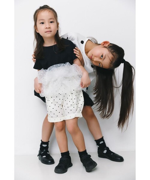 BRANSHES（ブランシェス）の「【b.+A】金子綾/ドットフリル付きチュニック（チュニック・キッズ・オフホワイト/その他/ブラック・150/120/100/90/140/130/110）」の17枚目の写真