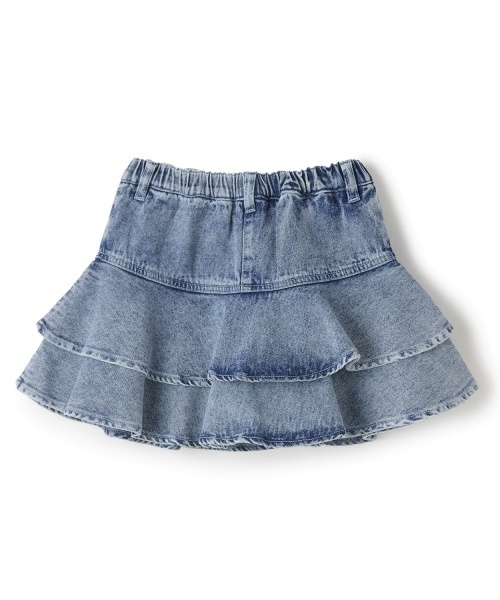 PINK-latte（ピンクラテ）の「裾フレアデニムスカート（スカート・キッズ・オフホワイト/ブラック/サックスブルー・120cm/140cm/160cm/150cm/130cm）」の4枚目の写真