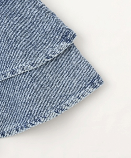 PINK-latte（ピンクラテ）の「裾フレアデニムスカート（スカート・キッズ・オフホワイト/ブラック/サックスブルー・120cm/140cm/160cm/150cm/130cm）」の10枚目の写真