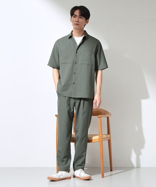 THE SHOP TK （ザ ショップ ティーケー ）の「LITE TEX イージーパンツ 接触冷感/吸水速乾/UVカット/アンチピリング/イージーケア/洗濯機OK/セットアップ可（その他パンツ・メンズ・ダークグレー/ブルー系その他/オリーブ/ブラック・01/02/03/04）」の14枚目の写真
