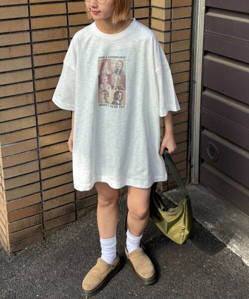 CIAOPANIC TYPY（チャオパニックティピー）の「【ユニセックス】【プラスサイズあり】スラブフォトTee（Tシャツ/カットソー・レディース・ライトグレー/ホワイト/ミント/ネイビー・XX-LARGE/LARGE/MEDIUM）」の5枚目の写真