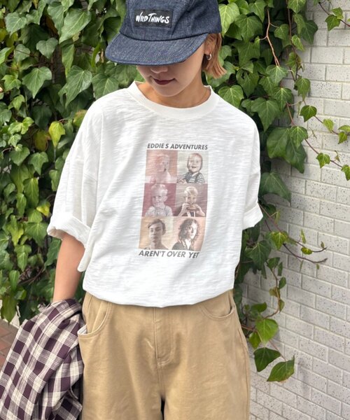 CIAOPANIC TYPY（チャオパニックティピー）の「【ユニセックス】【プラスサイズあり】スラブフォトTee（Tシャツ/カットソー・レディース・ライトグレー/ホワイト/ミント/ネイビー・XX-LARGE/LARGE/MEDIUM）」の8枚目の写真