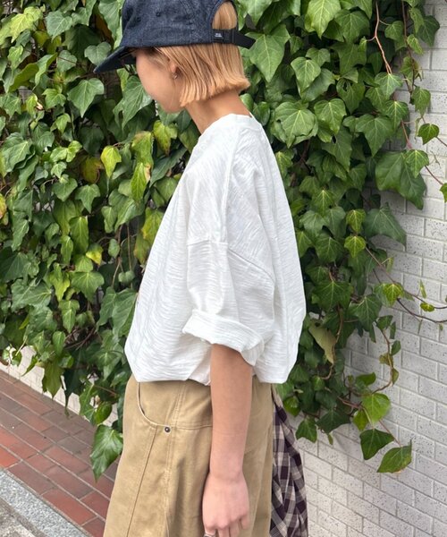 CIAOPANIC TYPY（チャオパニックティピー）の「【ユニセックス】【プラスサイズあり】スラブフォトTee（Tシャツ/カットソー・レディース・ライトグレー/ホワイト/ミント/ネイビー・XX-LARGE/LARGE/MEDIUM）」の9枚目の写真