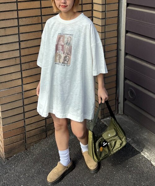 CIAOPANIC TYPY（チャオパニックティピー）の「【ユニセックス】【プラスサイズあり】スラブフォトTee（Tシャツ/カットソー・レディース・ライトグレー/ホワイト/ミント/ネイビー・XX-LARGE/LARGE/MEDIUM）」の13枚目の写真