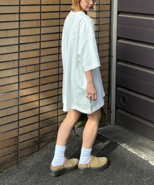 CIAOPANIC TYPY（チャオパニックティピー）の「【ユニセックス】【プラスサイズあり】スラブフォトTee（Tシャツ/カットソー・レディース・ライトグレー/ホワイト/ミント/ネイビー・XX-LARGE/LARGE/MEDIUM）」の14枚目の写真