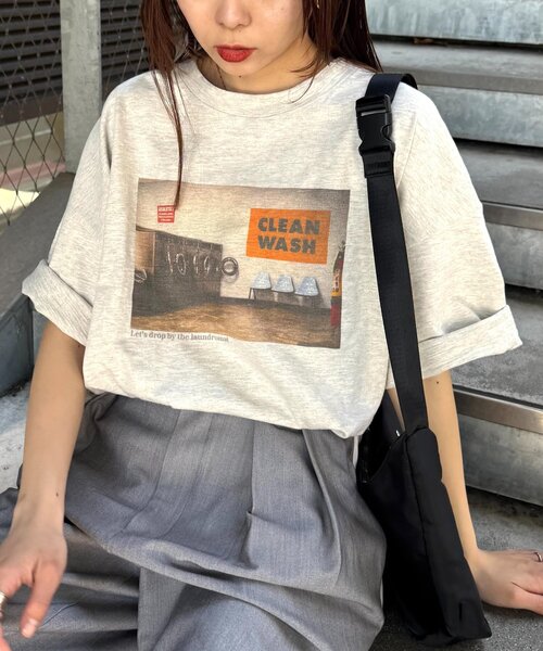 CIAOPANIC TYPY（チャオパニックティピー）の「【ユニセックス】【プラスサイズあり】スラブフォトTee（Tシャツ/カットソー・メンズ・ライトグレー/ホワイト/ミント/ネイビー・XX-LARGE/LARGE/MEDIUM）」の16枚目の写真