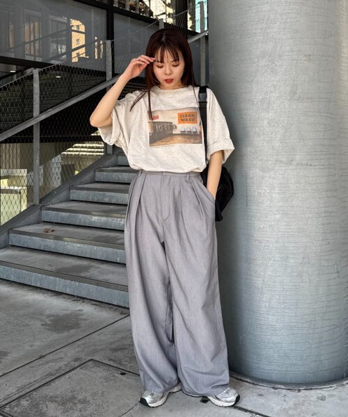 CIAOPANIC TYPY（チャオパニックティピー）の「【ユニセックス】【プラスサイズあり】スラブフォトTee（Tシャツ/カットソー・メンズ・ライトグレー/ホワイト/ミント/ネイビー・XX-LARGE/LARGE/MEDIUM）」の17枚目の写真