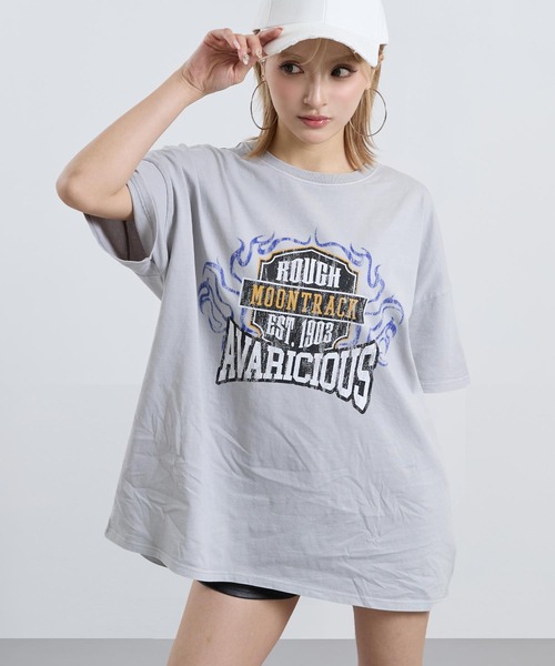 ANAP（アナップ）の「ピグメント加工 オーバーサイズ Tシャツ（Tシャツ/カットソー・レディース・ベージュ/ライトグレー/ダークブラック・F）」の11枚目の写真