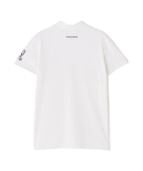 PEARLY GATES（パーリーゲイツ）の「FDエコロジスタ150d×FD40/ベアジャガードUV半袖ハイネックカットソー（Tシャツ/カットソー・レディース・ブルー/ネイビー・MEDIUM/SMALL）」の15枚目の写真