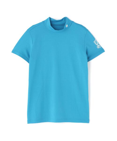 PEARLY GATES（パーリーゲイツ）の「FDエコロジスタ150d×FD40/ベアジャガードUV半袖ハイネックカットソー（Tシャツ/カットソー・レディース・ブルー/ネイビー・MEDIUM/SMALL）」の21枚目の写真