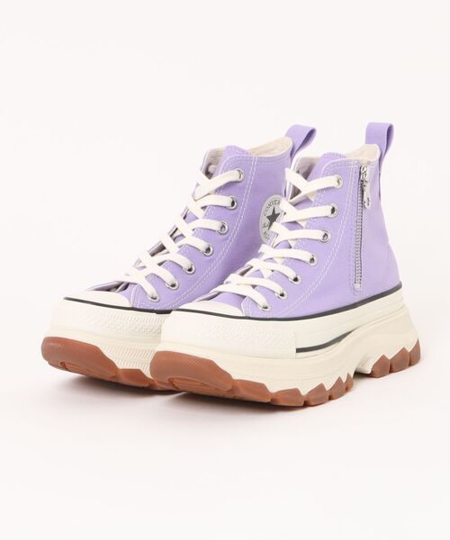 CONVERSE(コンバース)の「《CONVERSE》ALL STAR TREKWAVE Z HI オールスター トレックウエーブ Z HI(スニーカー・レディース・ブラック/ライトパープル・25.0cm/24.5cm/24.0cm/23.5cm/23.0cm/22.5cm)」の1枚目の写真