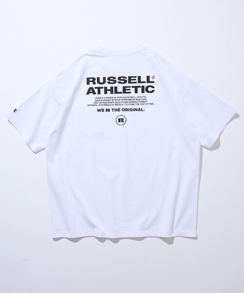 FREAK'S STORE(フリークスストア)の「限定展開 RUSSELL ATHLETIC×FREAK'S STORE ラッセル アスレチック 別注 ビッグシルエット ロゴバックプリント ポケット Tシャツ(Tシャツ/カットソー・メンズ・ピンク/ホワイト/ネイビー/ブラック/チャコールグレー・SMALL/LARGE/MEDIUM)」の10枚目の写真