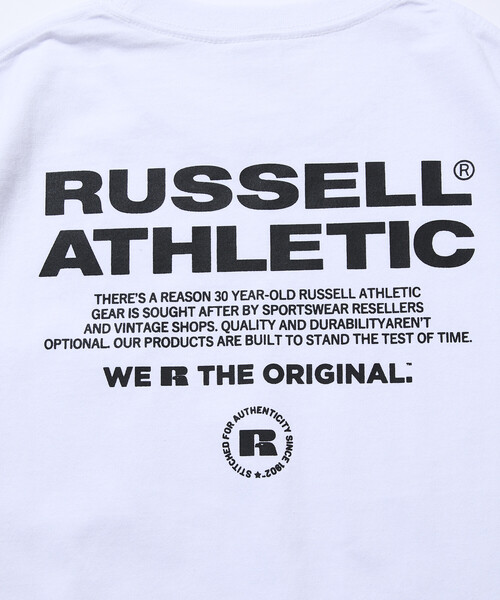 FREAK'S STORE(フリークスストア)の「限定展開 RUSSELL ATHLETIC×FREAK'S STORE ラッセル アスレチック 別注 ビッグシルエット ロゴバックプリント ポケット Tシャツ(Tシャツ/カットソー・メンズ・ピンク/ホワイト/ネイビー/ブラック/チャコールグレー・SMALL/LARGE/MEDIUM)」の15枚目の写真