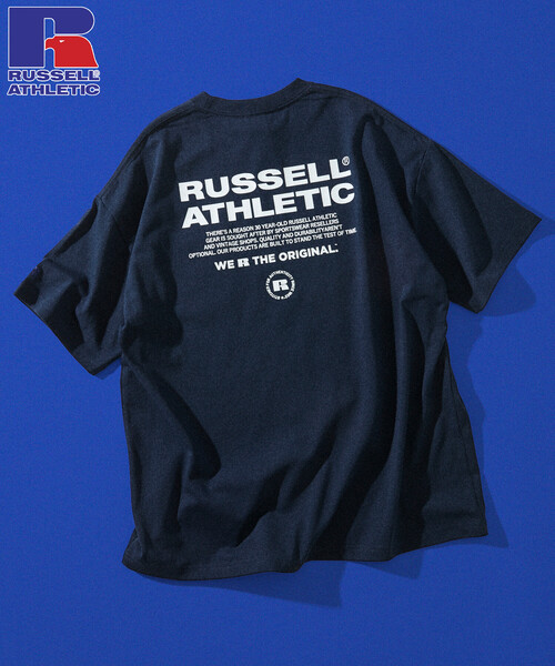 FREAK'S STORE(フリークスストア)の「限定展開 RUSSELL ATHLETIC×FREAK'S STORE ラッセル アスレチック 別注 ビッグシルエット ロゴバックプリント ポケット Tシャツ(Tシャツ/カットソー・メンズ・ピンク/ホワイト/ネイビー/ブラック/チャコールグレー・SMALL/LARGE/MEDIUM)」の8枚目の写真