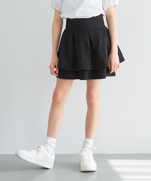 coca(coca)(コカ)の「キッズ ダブルフリルスカート(スカート・キッズ・アイボリー/ブラック・120/130/140/150)」の7枚目の写真