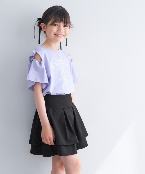 coca(coca)(コカ)の「キッズ ダブルフリルスカート(スカート・キッズ・アイボリー/ブラック・120/130/140/150)」の8枚目の写真