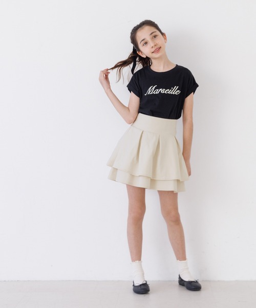 coca(coca)(コカ)の「キッズ ダブルフリルスカート(スカート・キッズ・アイボリー/ブラック・120/130/140/150)」の10枚目の写真