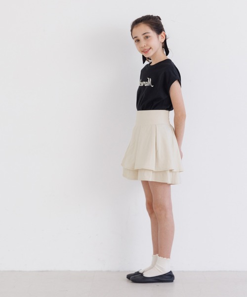 coca(coca)(コカ)の「キッズ ダブルフリルスカート(スカート・キッズ・アイボリー/ブラック・120/130/140/150)」の14枚目の写真
