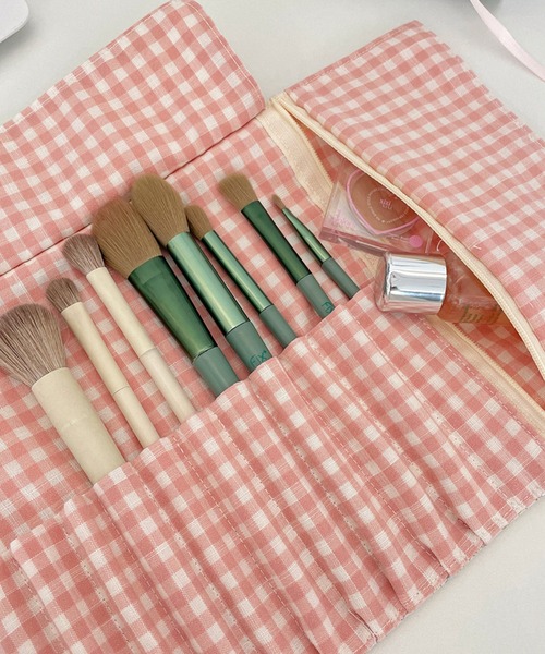 IRADOWL(アイラドール)の「花柄メイクブラシポーチケース(メイクブラシ・レディース・ピンク/ライトブルー/アイボリー・FREE)」の10枚目の写真