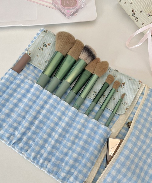 IRADOWL(アイラドール)の「花柄メイクブラシポーチケース(メイクブラシ・レディース・ピンク/ライトブルー/アイボリー・FREE)」の8枚目の写真