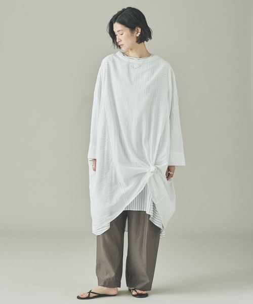 Curensology(カレンソロジー)の「Curensology(カレンソロジー)/カディフルイドブラウス(シャツ/ブラウス・レディース・ブラック/ホワイト・FREE)」の7枚目の写真