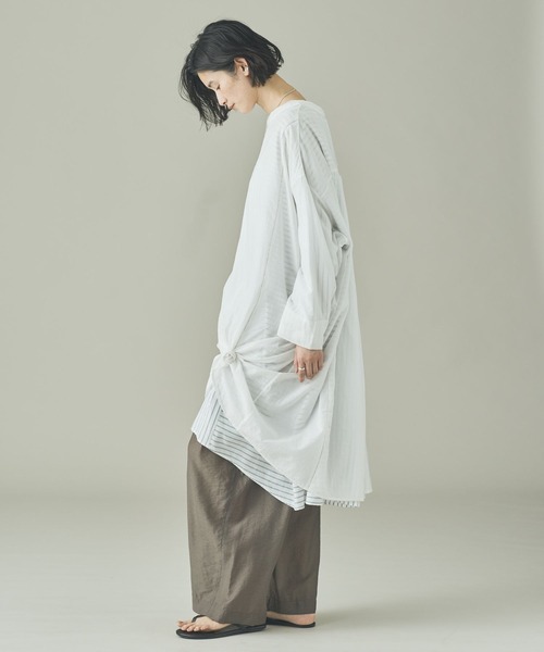 Curensology(カレンソロジー)の「Curensology(カレンソロジー)/カディフルイドブラウス(シャツ/ブラウス・レディース・ブラック/ホワイト・FREE)」の8枚目の写真