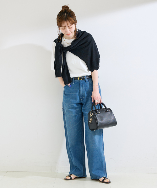B.C STOCK(ベーセーストック)の「【WEB+一部店舗限定】ウォッシャブル / 接触冷感 / コンパクト天竺Tシャツ(Tシャツ/カットソー・レディース・サックスブルー/カーキ/ブラック/ホワイト・FREE)」の11枚目の写真