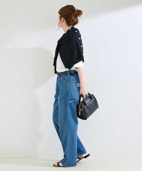 B.C STOCK(ベーセーストック)の「【WEB+一部店舗限定】ウォッシャブル / 接触冷感 / コンパクト天竺Tシャツ(Tシャツ/カットソー・レディース・サックスブルー/カーキ/ブラック/ホワイト・FREE)」の12枚目の写真