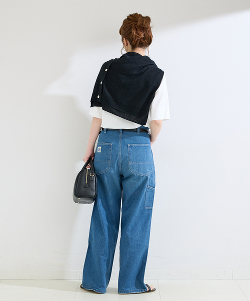 B.C STOCK(ベーセーストック)の「【WEB+一部店舗限定】ウォッシャブル / 接触冷感 / コンパクト天竺Tシャツ(Tシャツ/カットソー・レディース・サックスブルー/カーキ/ブラック/ホワイト・FREE)」の13枚目の写真
