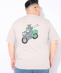 Tシャツ 半袖 メンズ 大きいサイズ 仮面ライダー ダブル クルーネック カットソー 仮面ライダー (カメンライダー)