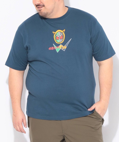 SAKAZEN(サカゼン)の「Tシャツ 半袖 メンズ 大きいサイズ 仮面ライダー ダブル クルーネック カットソー 仮面ライダー (カメンライダー)(Tシャツ/カットソー・メンズ・ネイビー/グレイッシュベージュ・3L/5L/4L)」の16枚目の写真