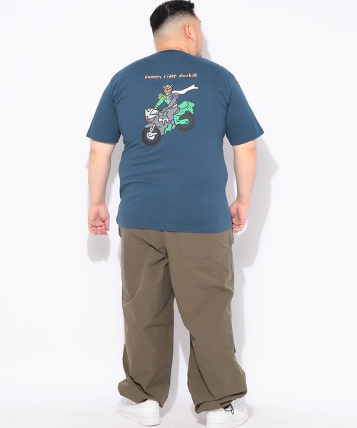 SAKAZEN(サカゼン)の「Tシャツ 半袖 メンズ 大きいサイズ 仮面ライダー ダブル クルーネック カットソー 仮面ライダー (カメンライダー)(Tシャツ/カットソー・メンズ・ネイビー/グレイッシュベージュ・3L/5L/4L)」の17枚目の写真