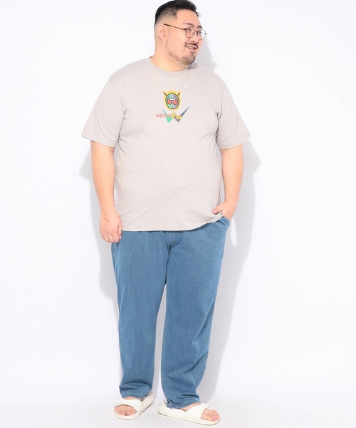 SAKAZEN(サカゼン)の「Tシャツ 半袖 メンズ 大きいサイズ 仮面ライダー ダブル クルーネック カットソー 仮面ライダー (カメンライダー)(Tシャツ/カットソー・メンズ・ネイビー/グレイッシュベージュ・3L/5L/4L)」の22枚目の写真