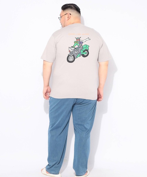 SAKAZEN(サカゼン)の「Tシャツ 半袖 メンズ 大きいサイズ 仮面ライダー ダブル クルーネック カットソー 仮面ライダー (カメンライダー)(Tシャツ/カットソー・メンズ・ネイビー/グレイッシュベージュ・3L/5L/4L)」の21枚目の写真