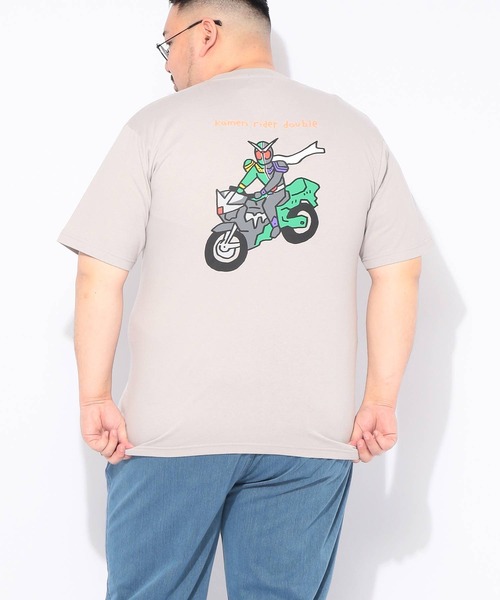SAKAZEN(サカゼン)の「Tシャツ 半袖 メンズ 大きいサイズ 仮面ライダー ダブル クルーネック カットソー 仮面ライダー (カメンライダー)(Tシャツ/カットソー・メンズ・ネイビー/グレイッシュベージュ・3L/5L/4L)」の19枚目の写真