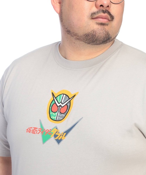 SAKAZEN(サカゼン)の「Tシャツ 半袖 メンズ 大きいサイズ 仮面ライダー ダブル クルーネック カットソー 仮面ライダー (カメンライダー)(Tシャツ/カットソー・メンズ・ネイビー/グレイッシュベージュ・3L/5L/4L)」の7枚目の写真