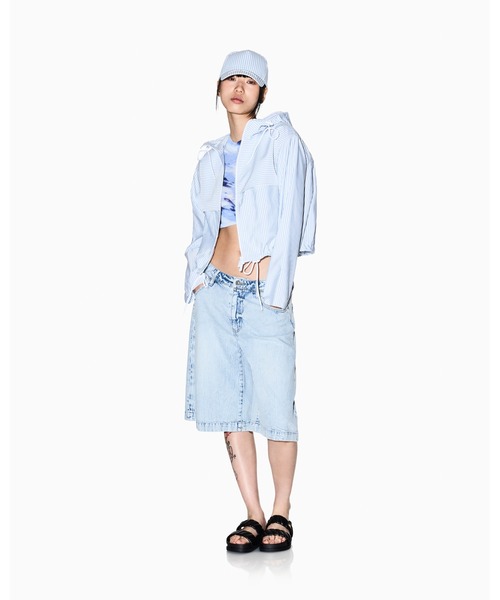 ARMANI EXCHANGE（アルマーニエクスチェンジ）の「【A|X アルマーニ エクスチェンジ】AXロゴ ストライプ キャップ（キャップ・レディース・ネイビー・FREE）」の3枚目の写真