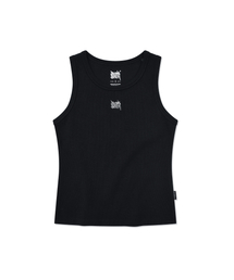 W TAG BASIC SLEEVELESS - BLACK