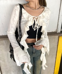 イレギュラーヘムダメージカーディガン