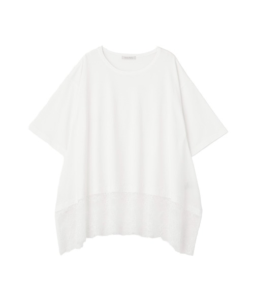 Green Parks(グリーンパークス)の「裾イレヘムレースプルオーバー(Tシャツ/カットソー・レディース・チャコールグレー/オフホワイト/ブラック・FREE)」の21枚目の写真