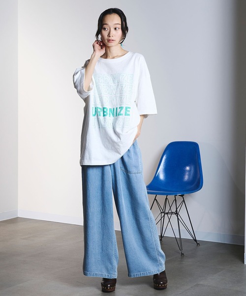ROSE BUD(ローズバッド)の「TEXT BIG TEE(Tシャツ/カットソー・レディース・オフホワイト/チャコールグレー・ONE SIZE)」の15枚目の写真