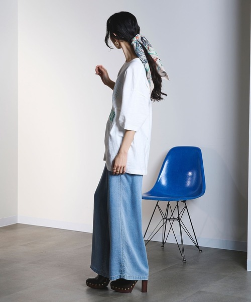 ROSE BUD(ローズバッド)の「TEXT BIG TEE(Tシャツ/カットソー・レディース・オフホワイト/チャコールグレー・ONE SIZE)」の14枚目の写真