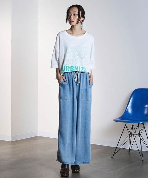 ROSE BUD(ローズバッド)の「TEXT BIG TEE(Tシャツ/カットソー・レディース・オフホワイト/チャコールグレー・ONE SIZE)」の11枚目の写真