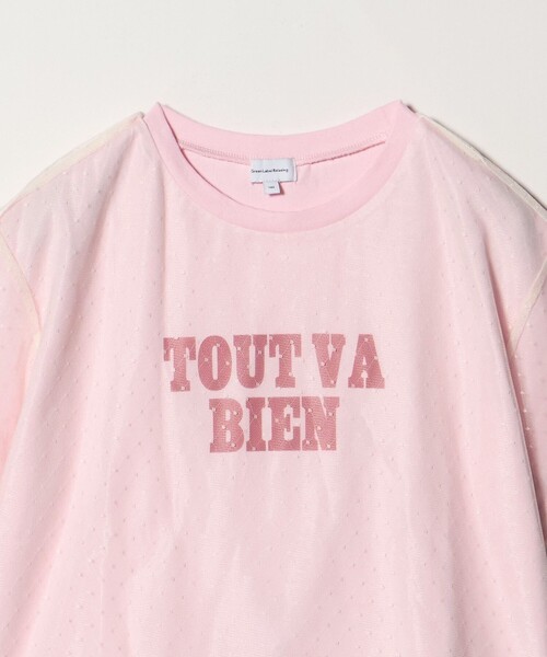 green label relaxing（グリーンレーベルリラクシング）の「チュール ドッキング  Tシャツ / キッズ 140cm-160cm（Tシャツ/カットソー・キッズ・ライトピンク/イエロー・160cm/150cm/140cm）」の9枚目の写真