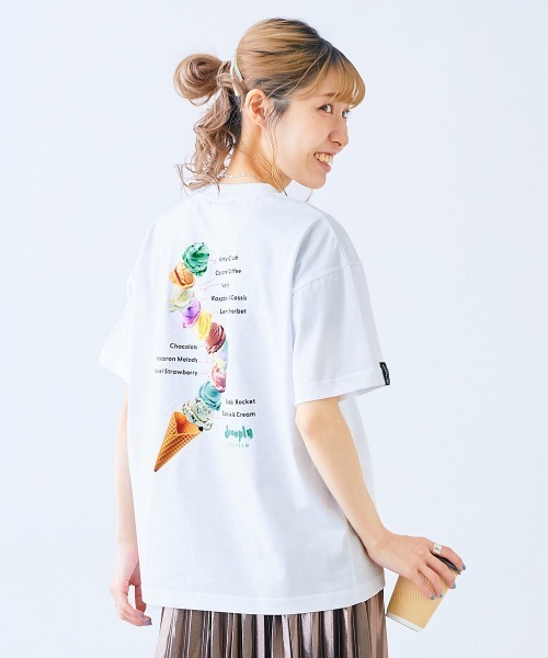 デビロック×【アイス】 ひやシャリ 接触冷感 大人 アイスプリント 半袖