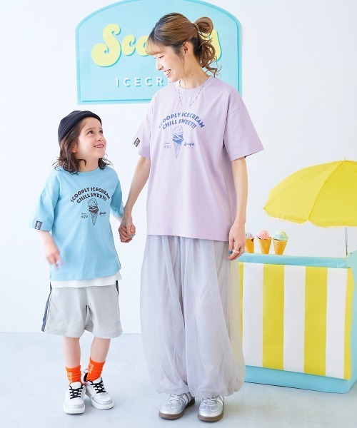 devirock(デビロック)の「デビロック×【アイス】 ひやシャリ 接触冷感 大人 アイスプリント 半袖Tシャツ(Tシャツ/カットソー・レディース・ホワイト系2/ホワイト系1/ライラック系1/ブラック系1/ホワイト系3・L/M/LL)」の6枚目の写真